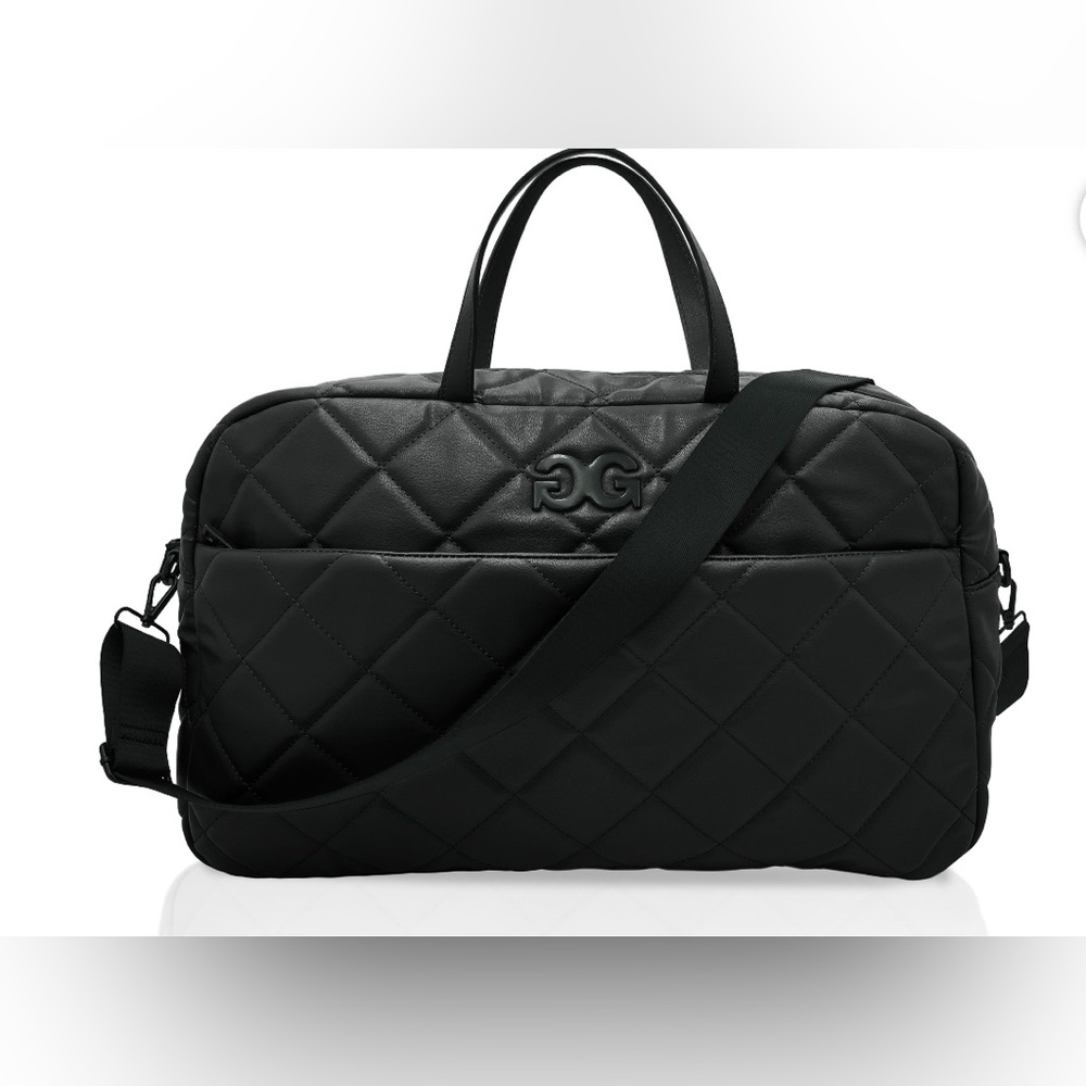 Gilda Paris Quilted Weekender Bag Black NWT $229 MSRP